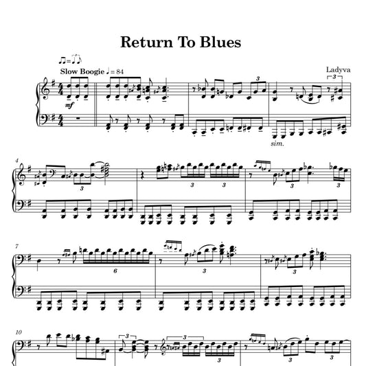 Sheet Music - Return To Blues (PDF)