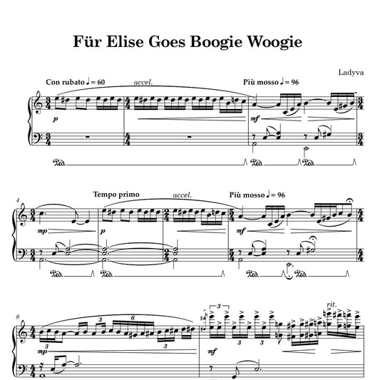 Sheet Music - Für Elise goes Boogie Woogie (PDF)